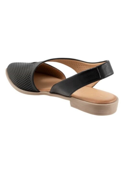 Bueno Women\'s Bianca Perf Leather Sandal - Black